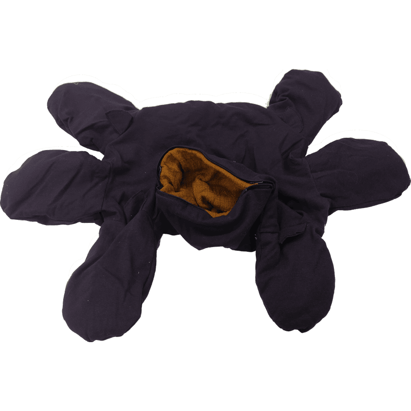 Bucko Bag Prototype with an open zipper