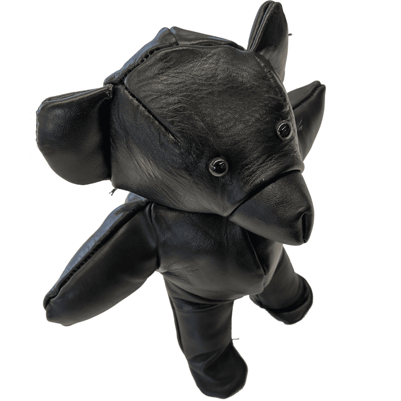Leather Teddybear.